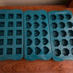 Teal Silicone Mold Trio